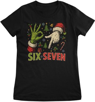 Hybris Damen T-Shirt Christmas Six Seven Sign Girly Tee SH-5-16143