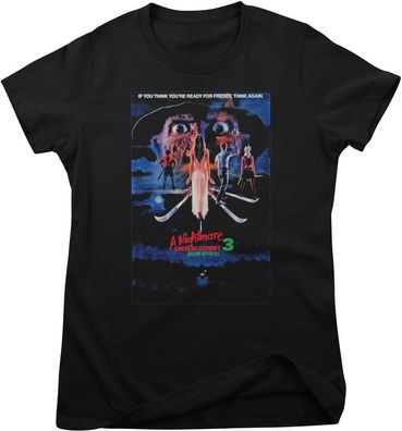 A Nightmare On Elm Street Damen T-Shirt Dream Warriors Poster Girly Tee WB-5-NOES016