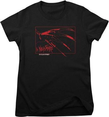 A Nightmare On Elm Street Damen T-Shirt Freddy Krueger's Glove Girly Tee WB-5-NOES014