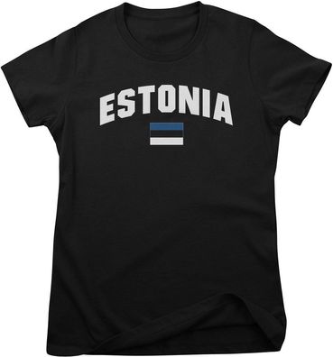 Flag Collection Damen T-Shirt Estonia Girly Tee HY-5-FL010