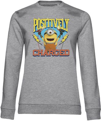 Minions Damen Pullover-Positively Charged Girly Sweatshirt UV-53-DMF013