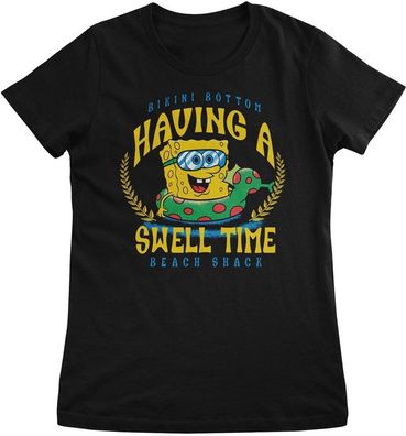 Spongebob Damen T-Shirt Bikini Botton Beach Schack Girly Tee NIC-5-SB026