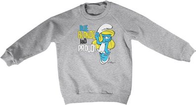 Die Schlümpfe Kinder Pullover Blue, Blonde &amp; Proud Kids Sweatshirt