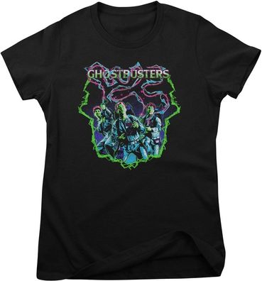 Ghostbusters Damen T-Shirt Neon Lightning Squad Girly Tee SP-5-GB019