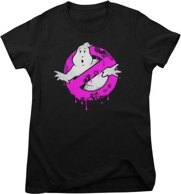 Ghostbusters Damen T-Shirt Pink Drip Logo Girly Tee SP-5-GB017