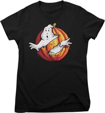 Ghostbusters Damen T-Shirt Halloween Pumpkin Logo Girly Tee SP-5-GB014