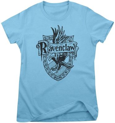 Harry Potter Damen T-Shirt-Ravenclaw Washed Crest Girly Tee WB-5-HP022