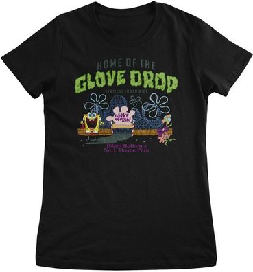 Spongebob Damen T-Shirt Glove World Theme Park Girly Tee NIC-5-SB025