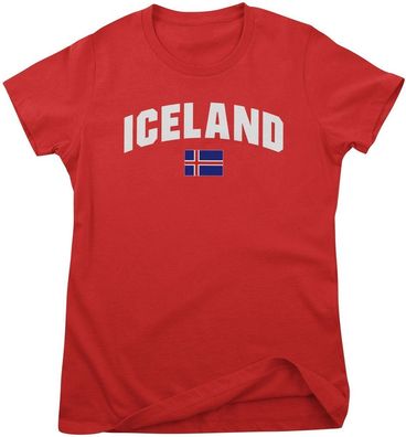 Flag Collection Damen T-Shirt Iceland Girly Tee HY-5-FL028