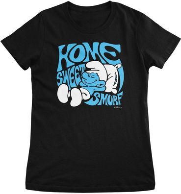 Die Schlümpfe Damen T-Shirt Home Sweet Smurf Girly Tee RB-5-SMF018