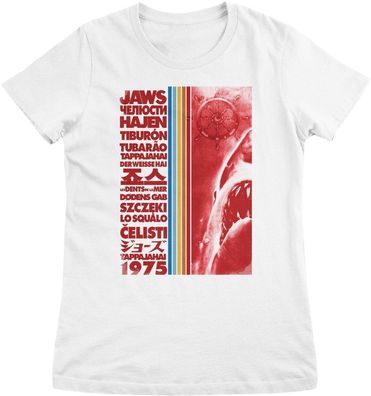 Jaws Damen T-Shirt Movie Titles Girly Tee UV-5-JAWS030