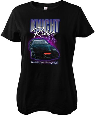 Knight Rider Damen T-Shirt Kight Lightning K.I.T.T. Girly Tee UV-5-KR008