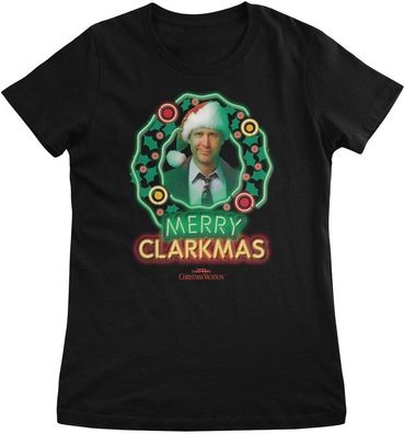 Lampoon's Christmas Damen T-Shirt-Merry Clarkmas Girly Tee WB-5-LCV014