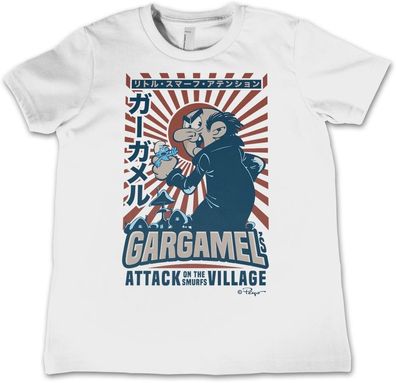 Die Schlümpfe Kinder T-Shirt Gargamel-Attack Of The Smurfs Village Kids Tee