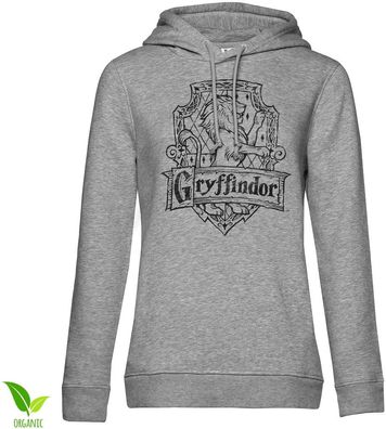 Harry Potter Damen Hoodie Gryffindor Washed Crest Girly WB-57-HP020