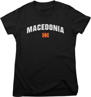 Flag Collection Damen T-Shirt Macedonia Girly Tee HY-5-FL047