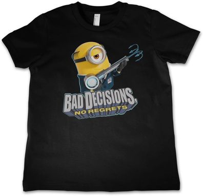 Minions Kinder T-Shirt-Bad Decisions No Regrets Kids Tee UV-12-DMF008