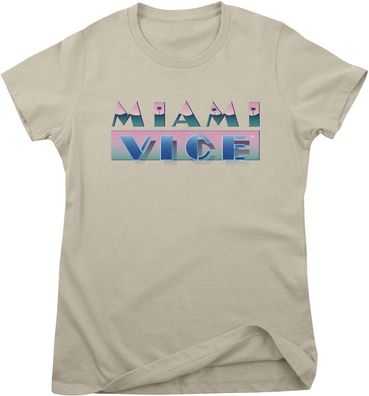 Miami Vice Damen T-Shirt Airbrush Logo Girly Tee UV-5-MV007