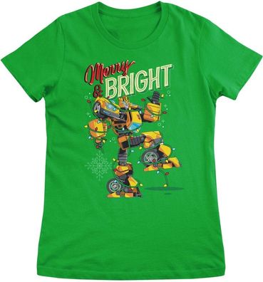 Transformers Damen T-Shirt Merry &amp; Bright Bumblebee Girly Tee HSB-5-TF1023