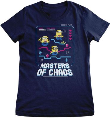 Minions Damen T-Shirt-Masters Of Chaos Girly Tee UV-5-DMF012