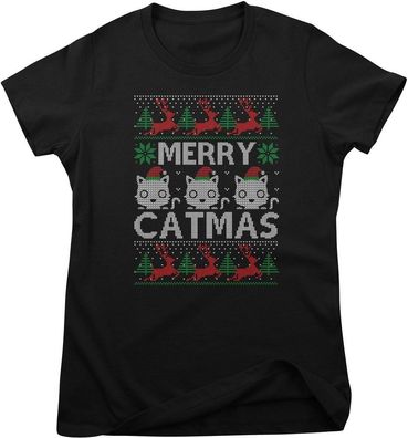 Hybris Damen Top Merry Catmas SH-5-16169