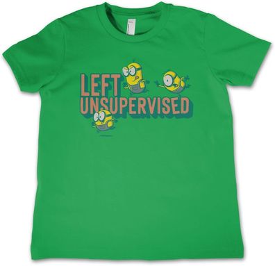 Minions Kinder T-Shirt Left Unsupervised Kids Tee UV-12-DMF014