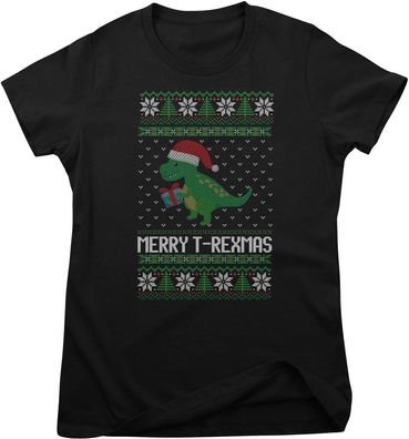 Hybris Damen Top Merry T-Rexmas SH-5-16170