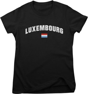 Flag Collection Damen T-Shirt Luxembourg Girly Tee HY-5-FL046