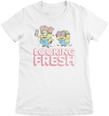 Minions Damen T-Shirt Looking Fresh Girly Tee UV-5-DMF015