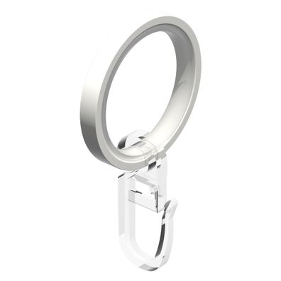 Interdeco Ringe mit Einlage 35/28 mm für Stange 20 mm Ø Weiß