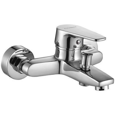 Badewannenarmatur Wasserhahn LUGA Wannenarmatur für Badezimmer Chrom Wannenbatterie