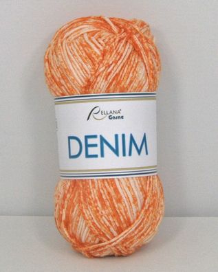 50g Denim von Rellana 100% Baumwolle Farbe Nr 24 orange