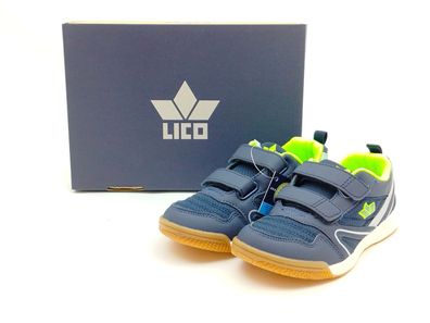 Lico Jungen Klett Sportschuh dunkelblau kombiniert helle Laufsohle