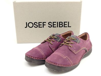 Josef Seibel Damen Schnürschuh Fergey 41 pflaume, herausnehmbare Innensohle