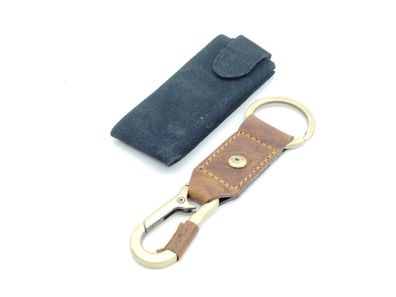 Vintage Schlüsselkarabiner Leder Schlüsselanhänger Haken