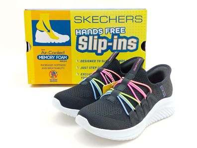 Skechers Kinder Slip in schwarz multi