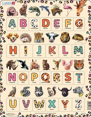 Alphabet der Tiere - Lernpuzzle