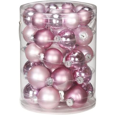 Weihnachtskugeln 44 Stk 4,5,6cm Pink Blush