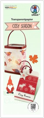 Transparentpapier Cosy Season 115g/m², 100 Blatt, 27 x 10 cm
