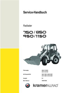 Werkstatthandbuch Service Handbuch für den Kramer Allrad 750-850-950-1150
