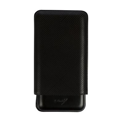 Davidoff Etui XL-3 Leder schwarz Blatt