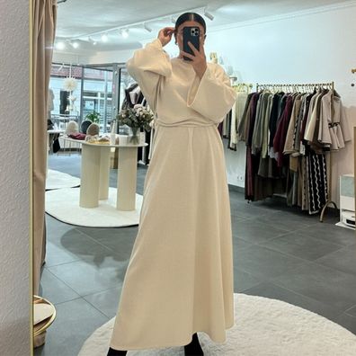 Zweiteiler Set Damen Josi Creme Frau Oberteil Cord-Optik & Rock Onesize XS-XL