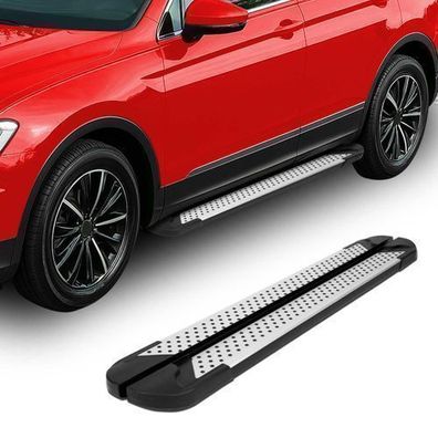 Alu Seitenbretter Trittbretter für Peugeot Expert 2006-2016 Kurzer Schwarz