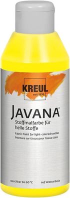 KREUL 91301 - Javana Stoffmalfarbe für helle Stoffe, 250 ml Glas in citron, geschmeid