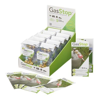 GasStop Notschlussarmatur für propaangasflessen DE 21,8mm LH (G.12) GSDE1 20 Stück im