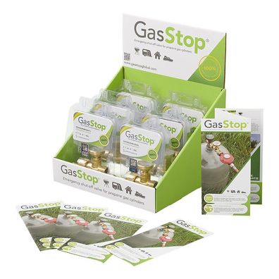 GasStop Notschlussarmatur für propaangasflessen DE 21,8mm LH (G.12) GSDE1 6 Stück im