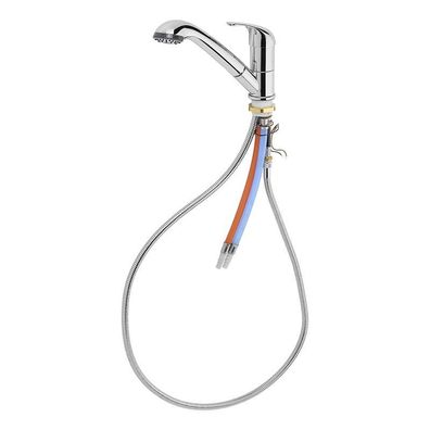 Mischbatterie Keramik Kama mit ausziehbarer Dusche Julia Ø33 mm chrom