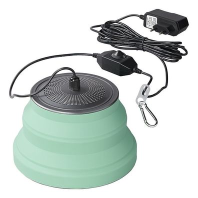 Hängelampe LED faltbar Silikon grün Ø15cm