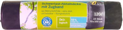 inapa Müllsack/Gartenabfallsack Secolan 120l mit Zugband – ?tropfsicher ?belastbar ?1
