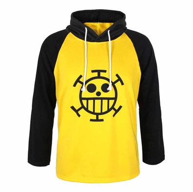 Trafalgar Law Shirt mit Kapuze | Longsleeve im Heart Piratenbande Design S - XL